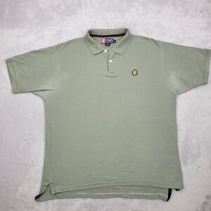 Chaps Ralph Lauren Shirt Mens XL Vintage Basic Club Crest Crown Patch Jersey 90s